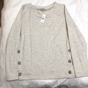 NWT Loft Button Sweatshirt